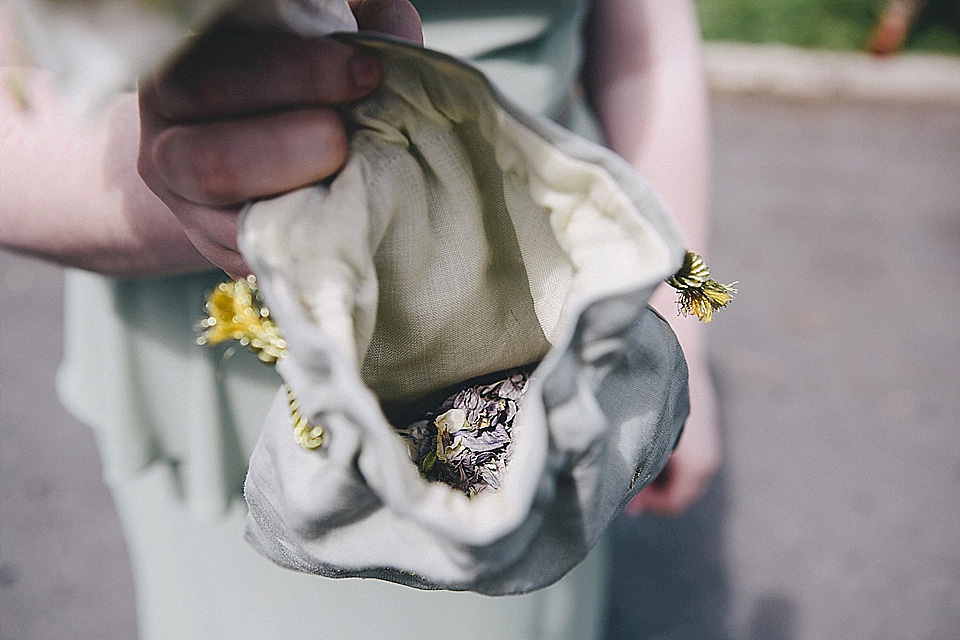 The bride wears 'Sophia' by Ian Stuart for her sweet, local, intimate and vintage inspired village wedding. Photography by The Twins.