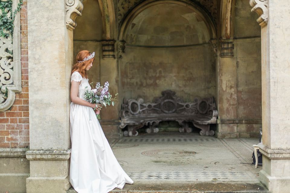 Hermione Harbut, dreamy, ethereal and delicate headpieces for brides. Visit hermioneharbutt.com.