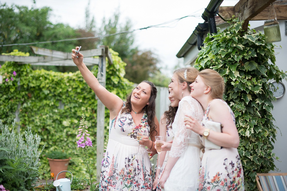 The bride wears Katya Katya Shehurina for her colourful country garden wedding. Photography by Kayleigh Pope.