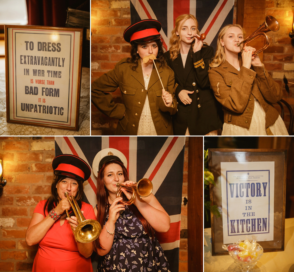 A 1940's and VE Day Celebration inspired wedding. Photography by Gemma Williams.