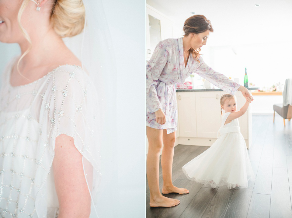 A Bali inspired beach wedding in Tynemouth with the bride wearing Jenny Packham. Photography by Sarah-Jane Ethan.