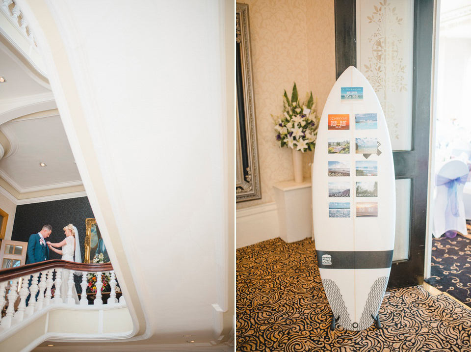 A Bali inspired beach wedding in Tynemouth with the bride wearing Jenny Packham. Photography by Sarah-Jane Ethan.