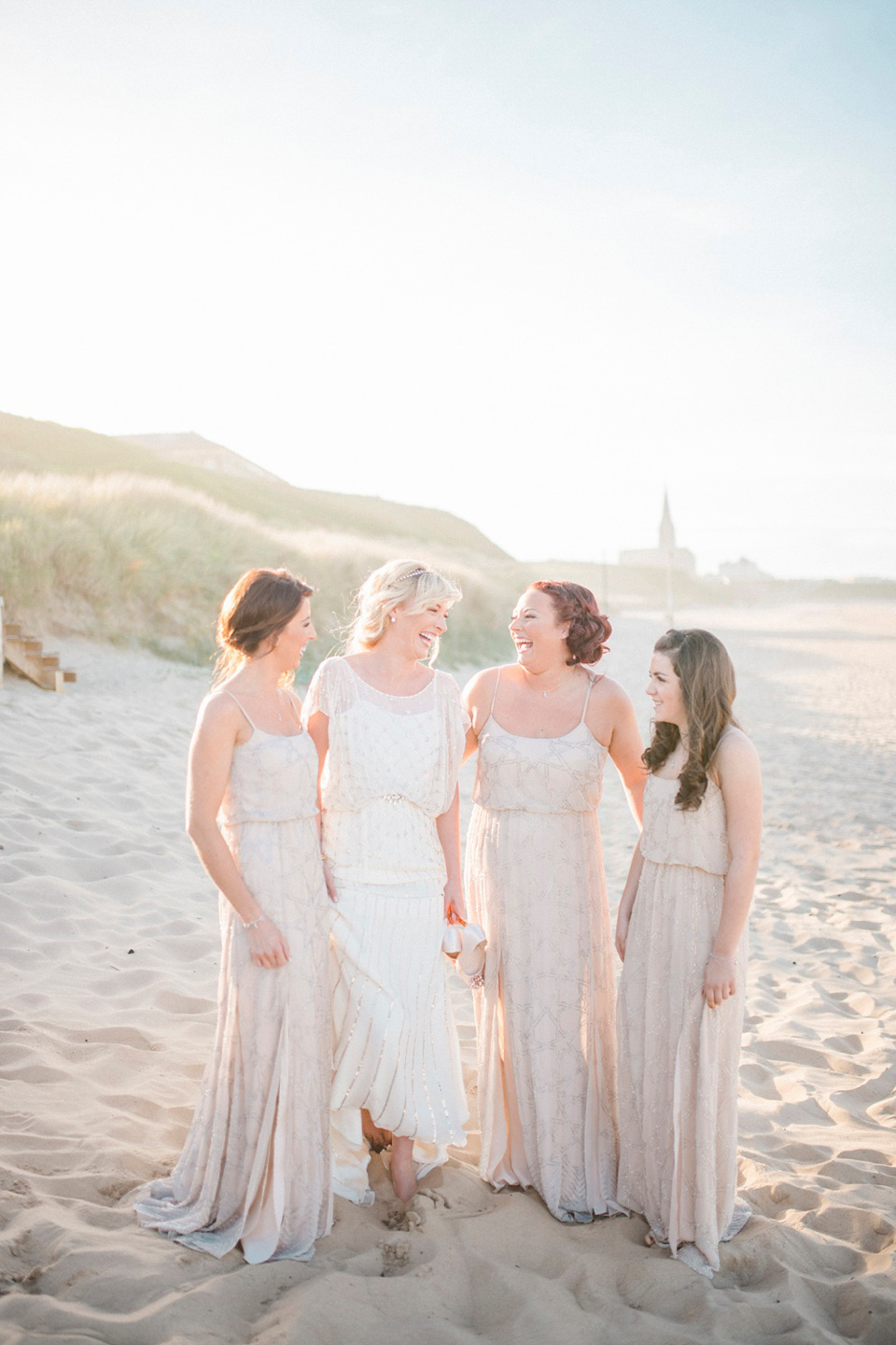 A Bali inspired beach wedding in Tynemouth with the bride wearing Jenny Packham. Photography by Sarah-Jane Ethan.