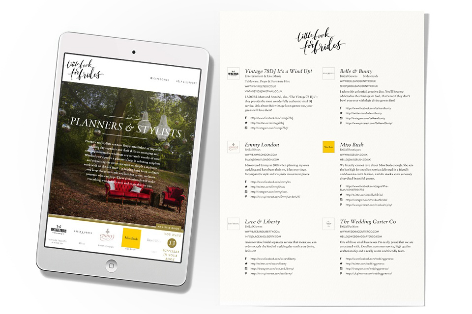 Little Book For Brides, our beautiful new supplier resource, is now live! Visit littlebookforbrides.com.