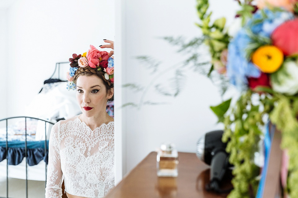 A Colourful and Cool East London and Frida Kahlo Inspired Wedding. Photography by Nick Tucker.