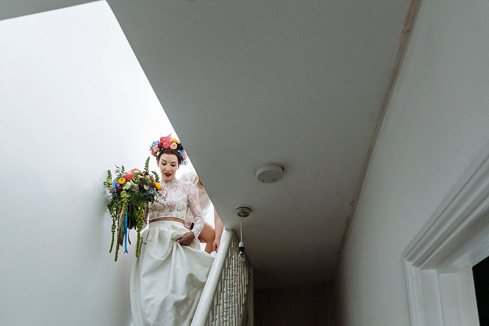 A Colourful and Cool East London and Frida Kahlo Inspired Wedding. Photography by Nick Tucker.