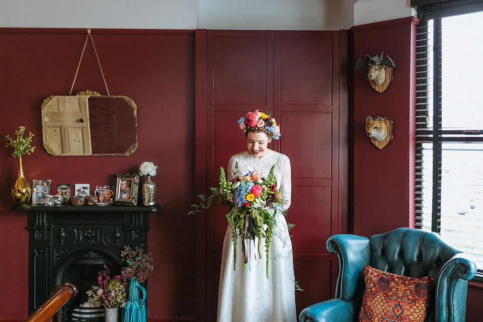 A Colourful and Cool East London and Frida Kahlo Inspired Wedding. Photography by Nick Tucker.