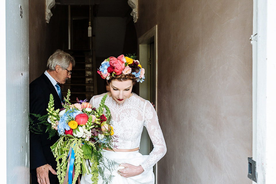 A Colourful and Cool East London and Frida Kahlo Inspired Wedding. Photography by Nick Tucker.