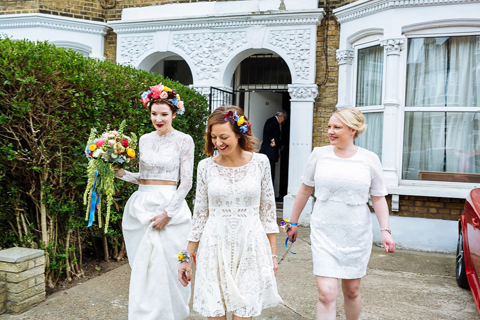 A Colourful and Cool East London and Frida Kahlo Inspired Wedding. Photography by Nick Tucker.