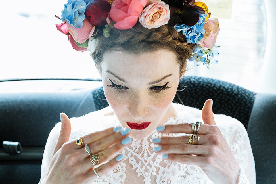 A Colourful and Cool East London and Frida Kahlo Inspired Wedding. Photography by Nick Tucker.