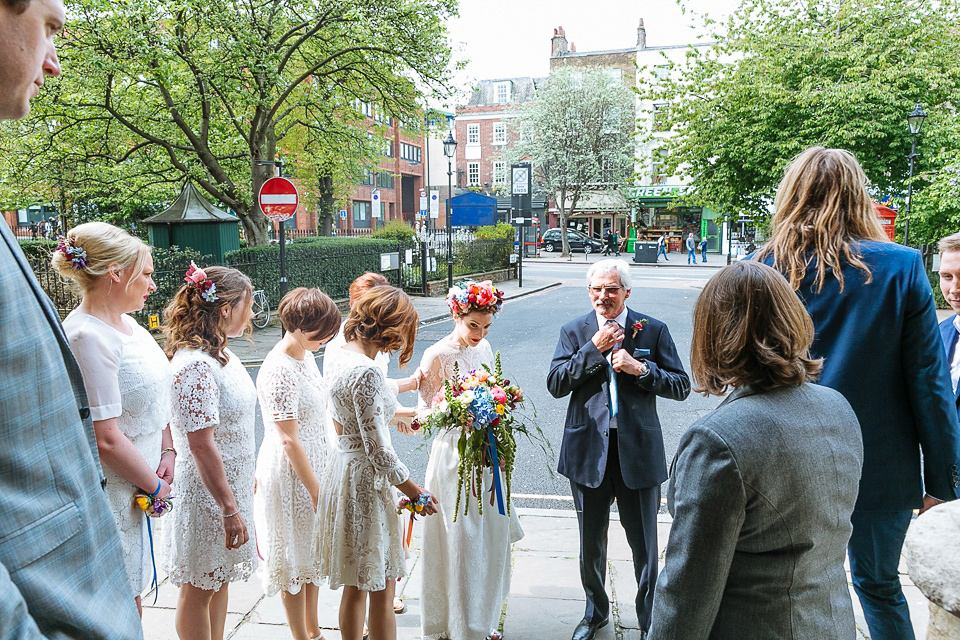 A Colourful and Cool East London and Frida Kahlo Inspired Wedding. Photography by Nick Tucker.