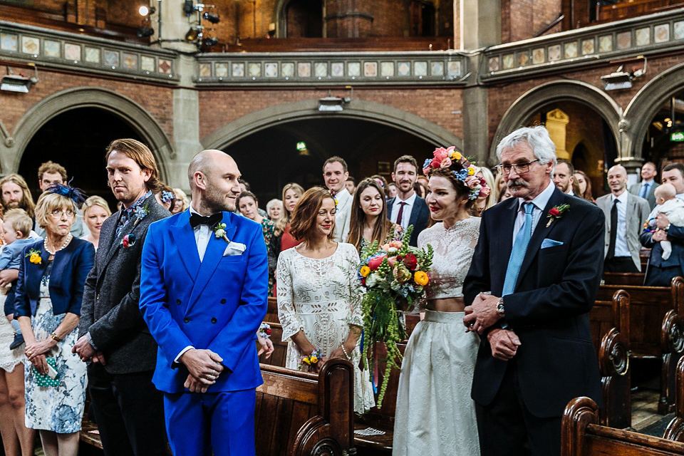 A Colourful and Cool East London and Frida Kahlo Inspired Wedding. Photography by Nick Tucker.