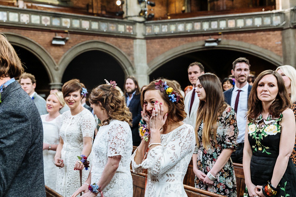 A Colourful and Cool East London and Frida Kahlo Inspired Wedding. Photography by Nick Tucker.