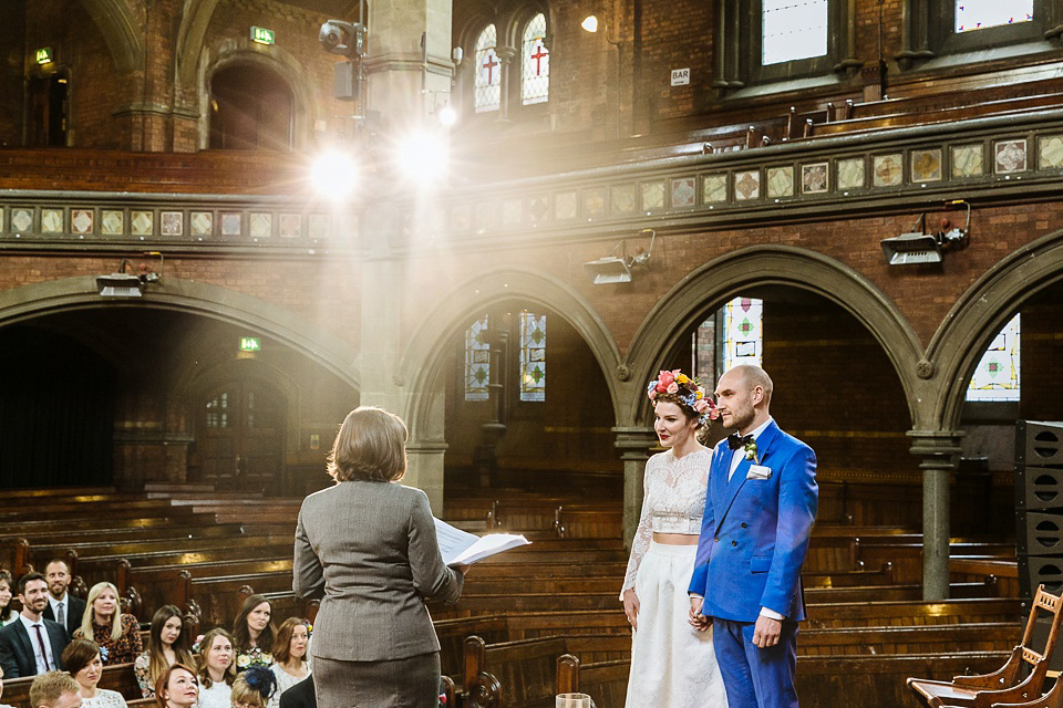 A Colourful and Cool East London and Frida Kahlo Inspired Wedding. Photography by Nick Tucker.