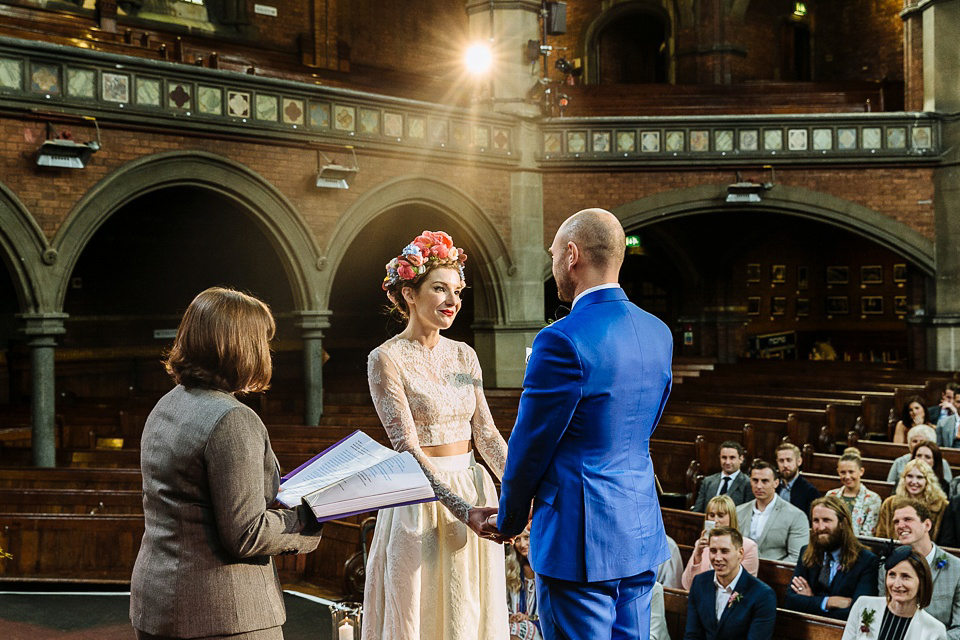 A Colourful and Cool East London and Frida Kahlo Inspired Wedding. Photography by Nick Tucker.