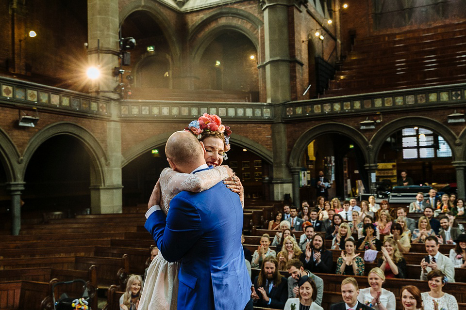 A Colourful and Cool East London and Frida Kahlo Inspired Wedding. Photography by Nick Tucker.