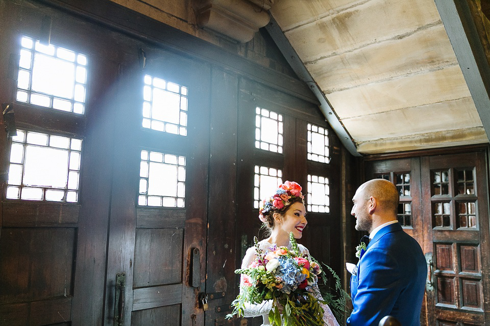 A Colourful and Cool East London and Frida Kahlo Inspired Wedding. Photography by Nick Tucker.