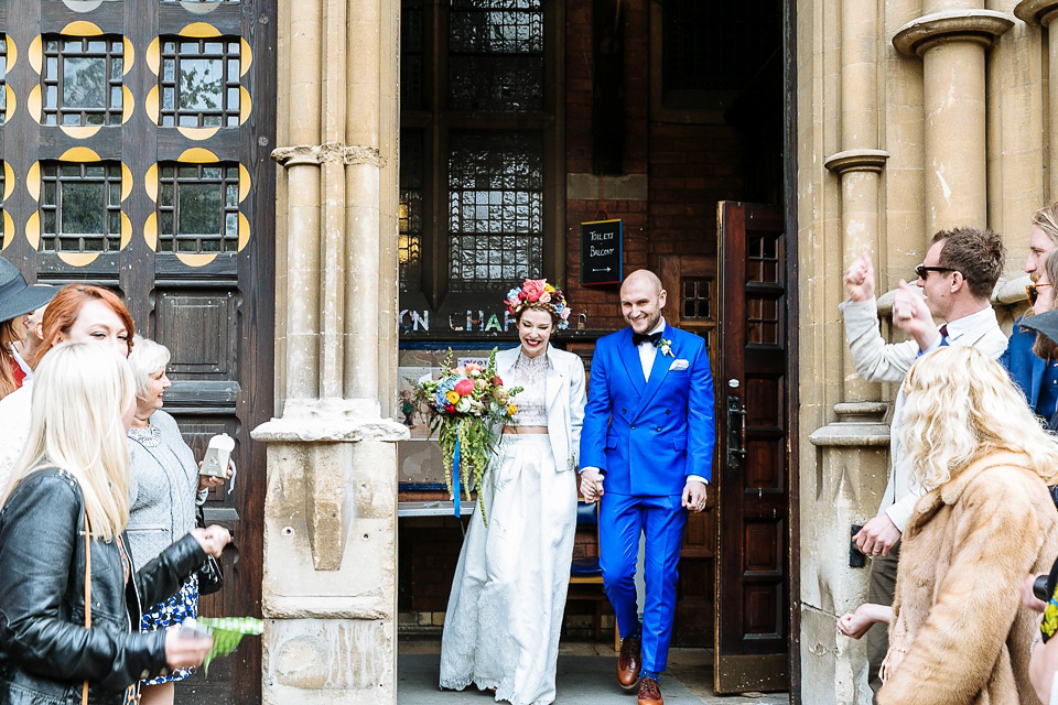 A Colourful and Cool East London and Frida Kahlo Inspired Wedding. Photography by Nick Tucker.