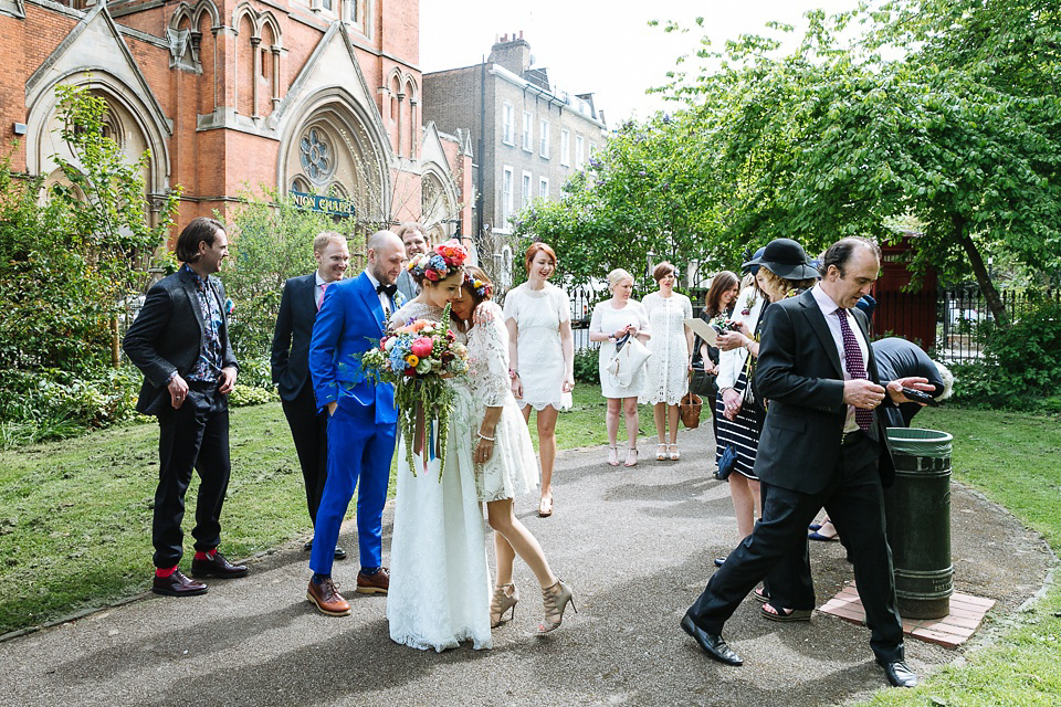 A Colourful and Cool East London and Frida Kahlo Inspired Wedding. Photography by Nick Tucker.