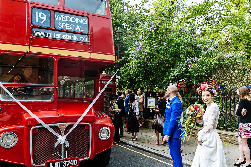 A Colourful and Cool East London and Frida Kahlo Inspired Wedding. Photography by Nick Tucker.