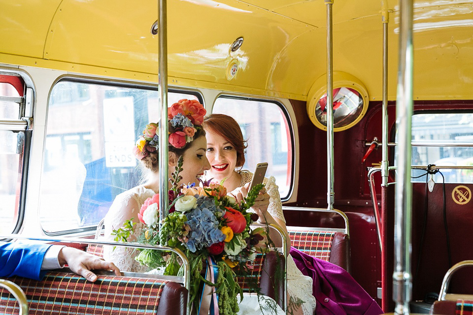 A Colourful and Cool East London and Frida Kahlo Inspired Wedding. Photography by Nick Tucker.