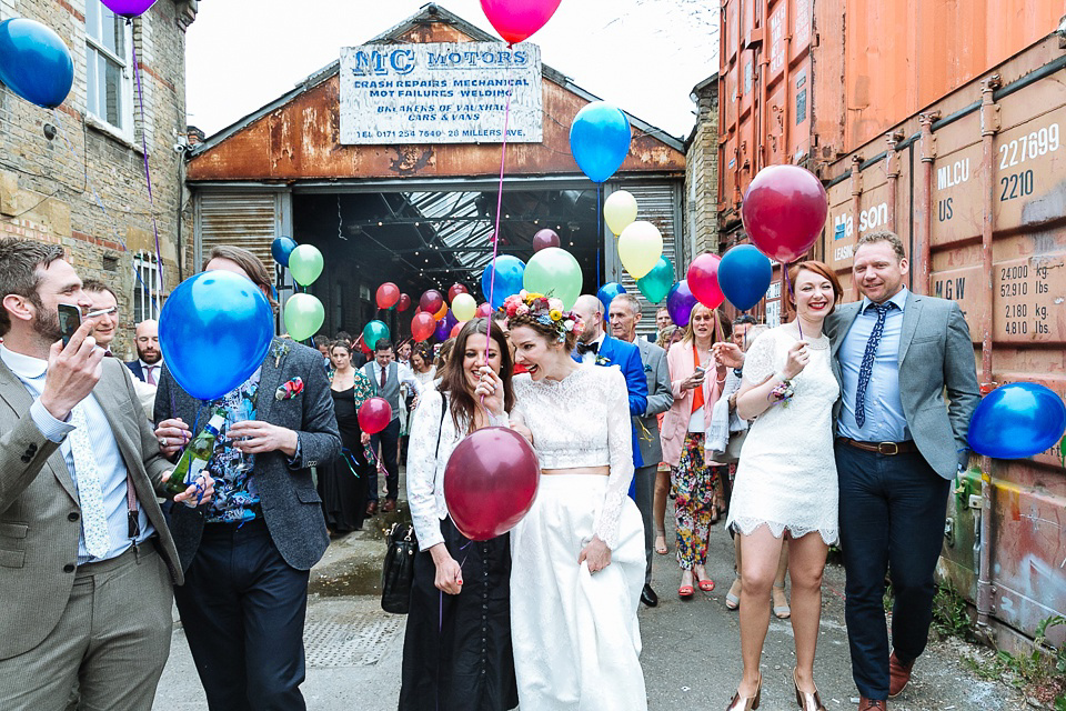 A Colourful and Cool East London and Frida Kahlo Inspired Wedding. Photography by Nick Tucker.