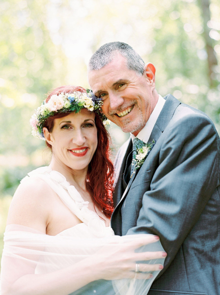 A Wildflower Crown for a Humanist Wedding in a Bluebell Wood