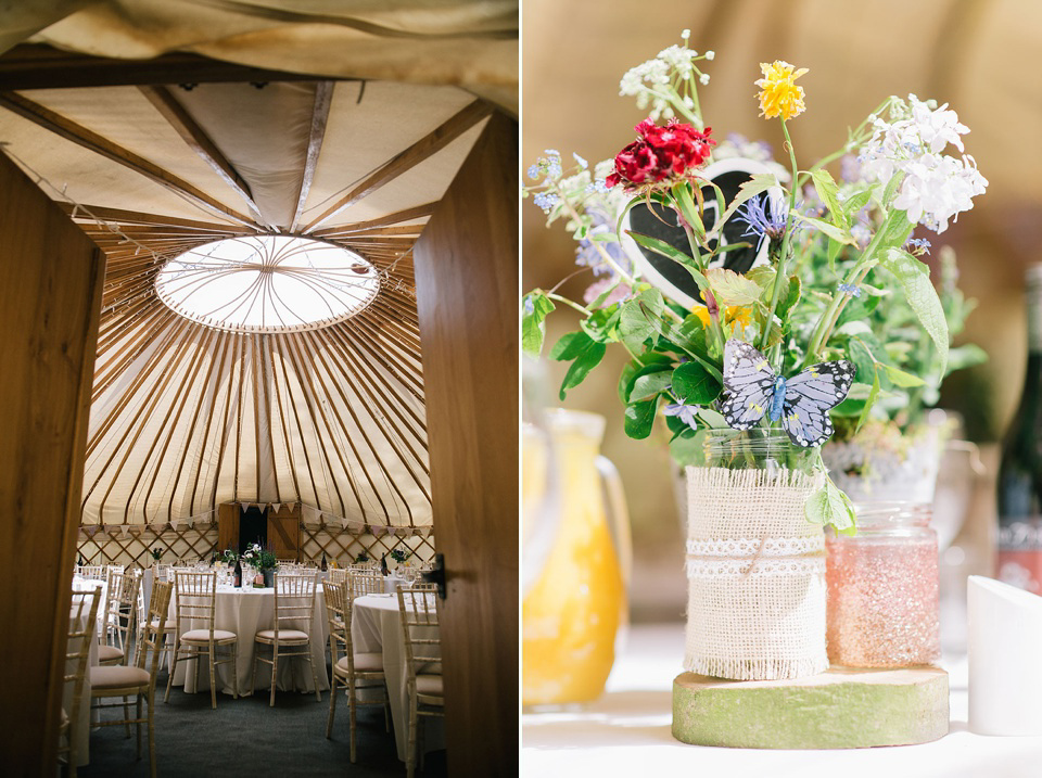 A Wildflower Crown for a Midsummer Dream inspired Humanist Wedding in a Bluebell Wood. Photography by Georgina Harrison.