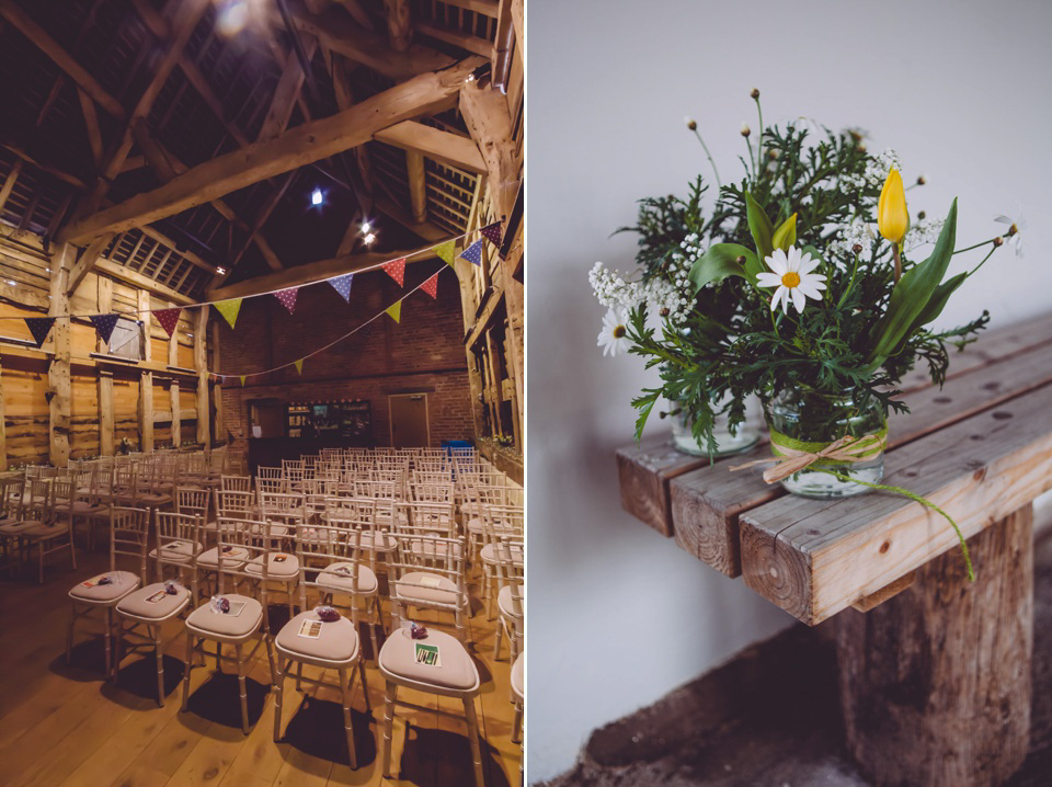 Elizabeth Avey Vintage Lace and Tulips for a Relaxed Spring Barn Wedding. Photography by Kate Scott.