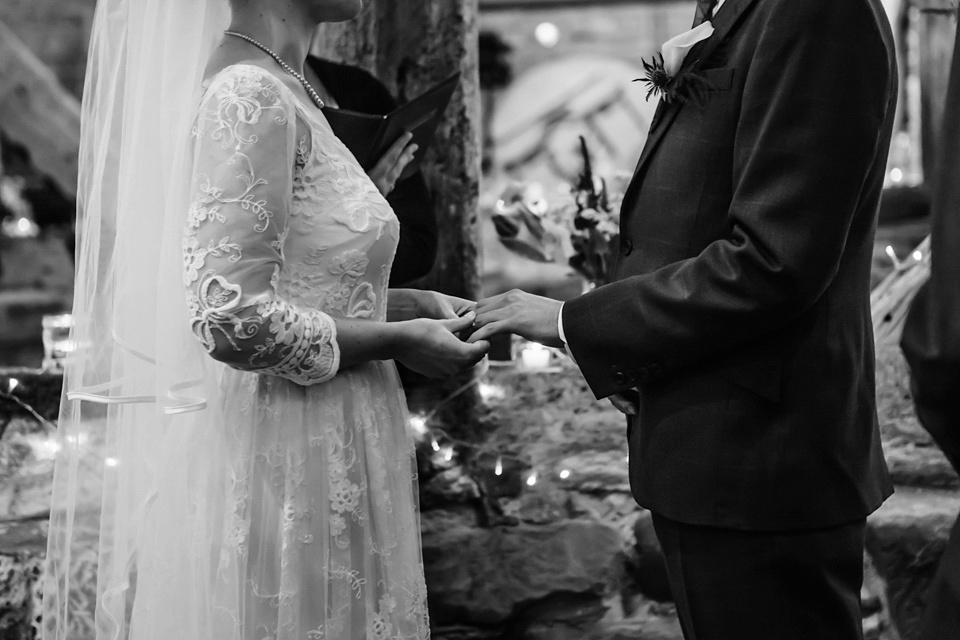 Elizabeth Avey Vintage Lace and Tulips for a Relaxed Spring Barn Wedding. Photography by Kate Scott.