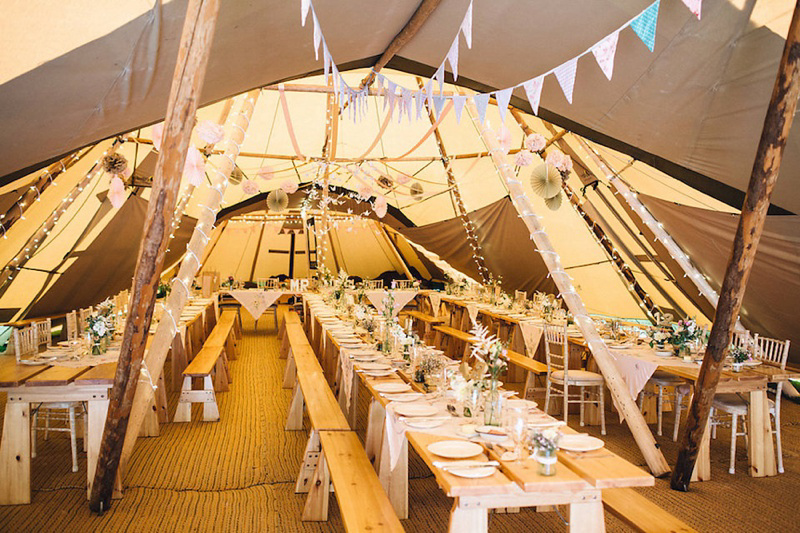 Tipis, Origami Cranes and an Elegant Halfpenny London Gown. Red on Blonde Photography.