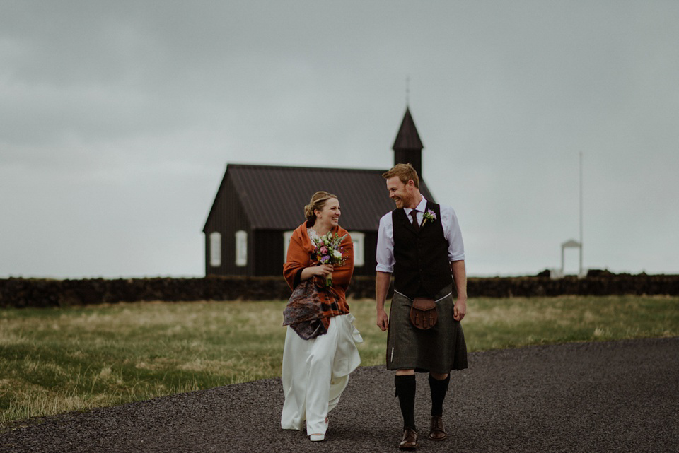 A wild and natural destination wedding in Iceland. Images by Kitchener Photography.