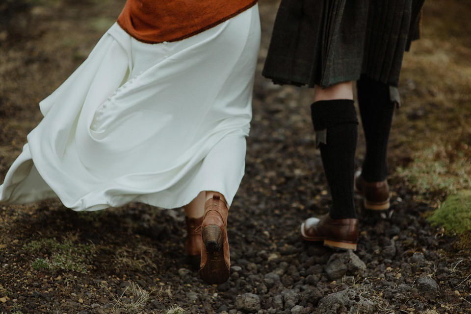 A wild and natural destination wedding in Iceland. Images by Kitchener Photography.