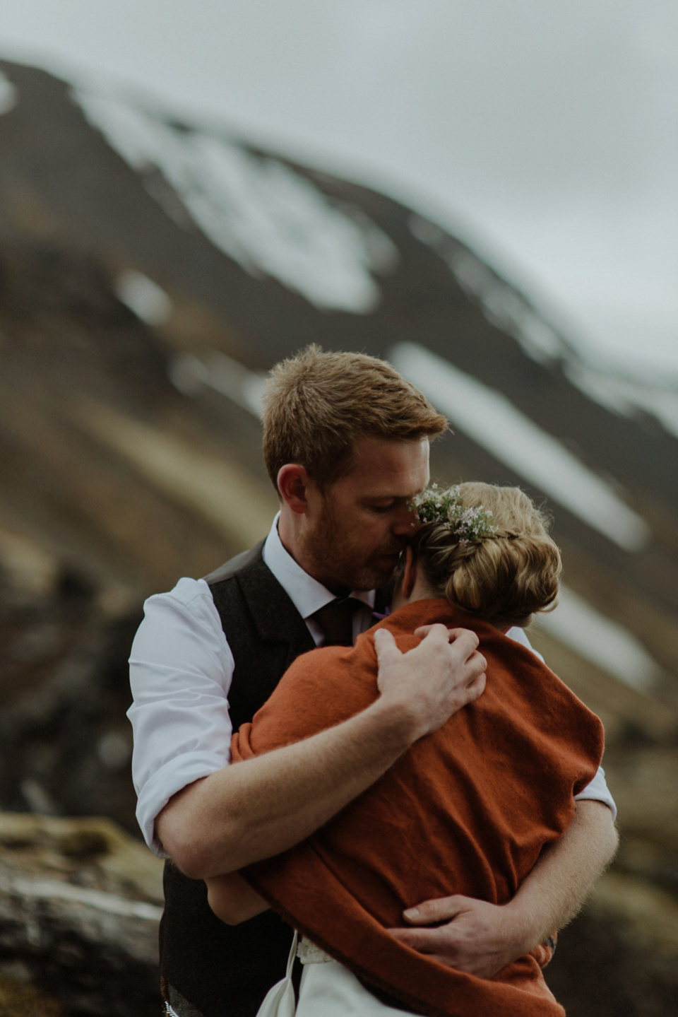 A wild and natural destination wedding in Iceland. Images by Kitchener Photography.