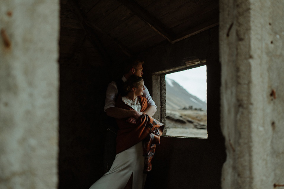 A wild and natural destination wedding in Iceland. Images by Kitchener Photography.