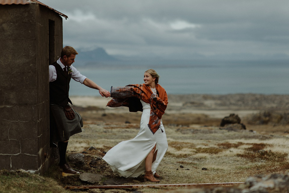 A wild and natural destination wedding in Iceland. Images by Kitchener Photography.