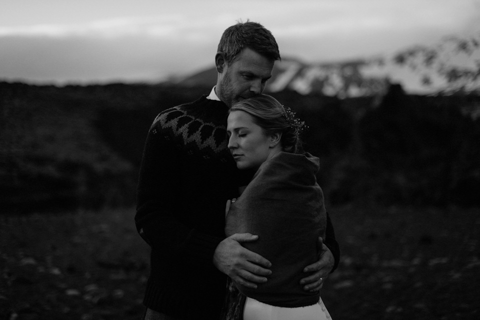 A wild and natural destination wedding in Iceland. Images by Kitchener Photography.