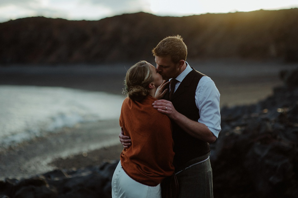 A wild and natural destination wedding in Iceland. Images by Kitchener Photography.