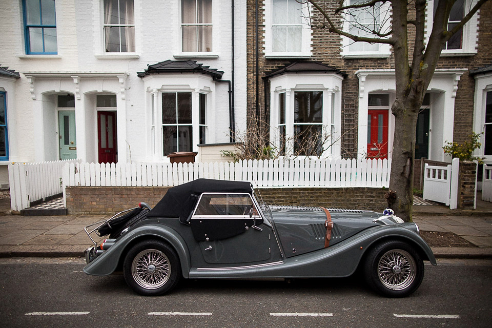 Ritva Westenius Elegance for A Cool and Quirky East London Wedding at MC Motors. Photography by Matt Parry.