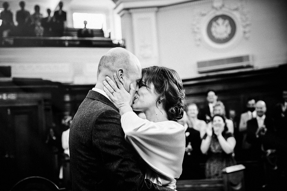 Ritva Westenius Elegance for A Cool and Quirky East London Wedding at MC Motors. Photography by Matt Parry.