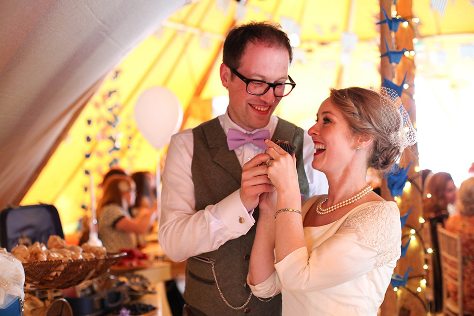 Vintage 1950s Inspired Humanist Beach Wedding in Scotland. Images by Icon Photography Studios.