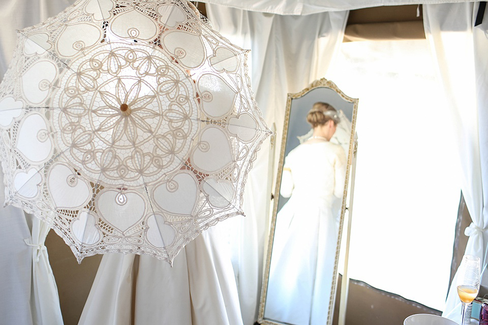 Vintage 1950s Inspired Humanist Beach Wedding in Scotland. Images by Icon Photography Studios.