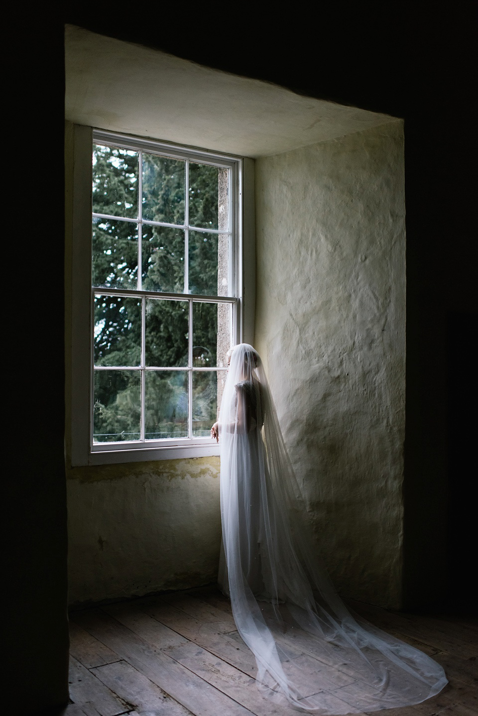 An Anna Campbell Gown, Kilts and Military Regalia for a Humanist Scottish Castle Wedding. Photography by Nikki Leadbetter.