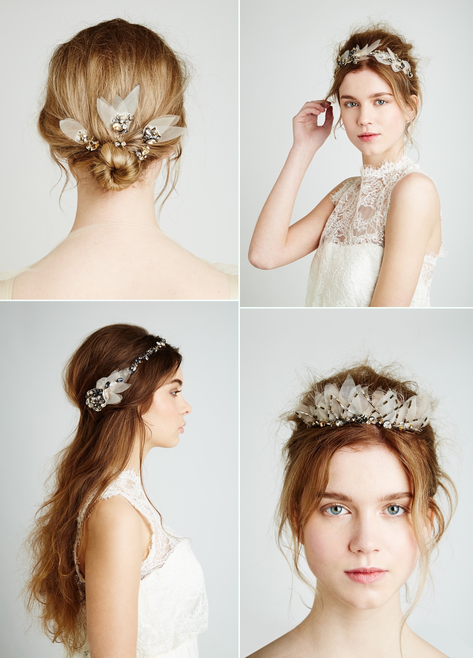 feather and coal headpieces