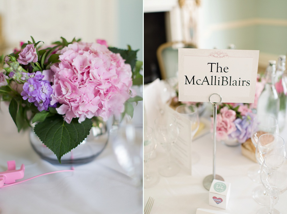 Stephanie Allin Elegance for a Pastel Colour London Wedding. Photography by Julie Michaelsen.