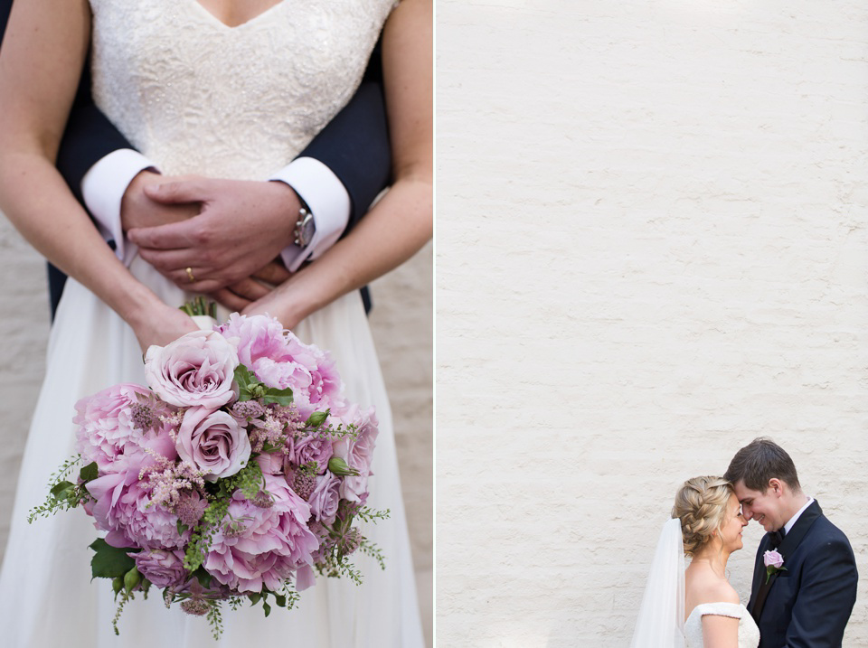 Stephanie Allin Elegance for a Pastel Colour London Wedding. Photography by Julie Michaelsen.