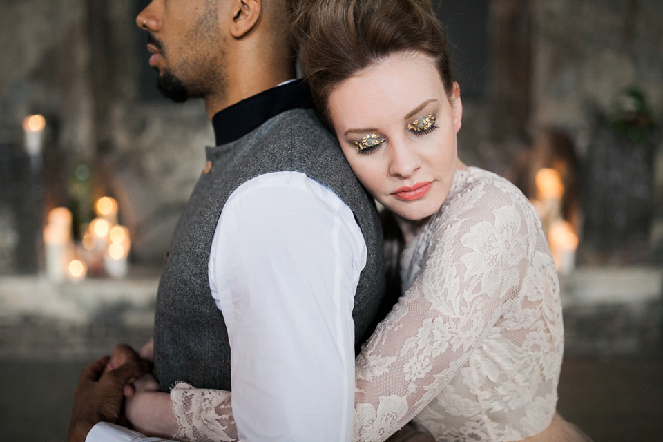 Elizabeth Dye Glamour and Gold: An Alchemy Inspired Bridal Shoot. Images by Bianco Photography.