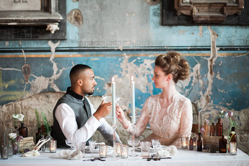 Elizabeth Dye Glamour and Gold: An Alchemy Inspired Bridal Shoot. Images by Bianco Photography.