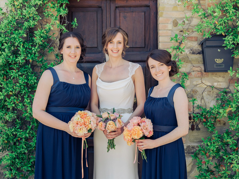 A Sweet Fiat 500 and Stephanie Allin Gown for an Elegant Italian wedding. Images by Charli Photography.