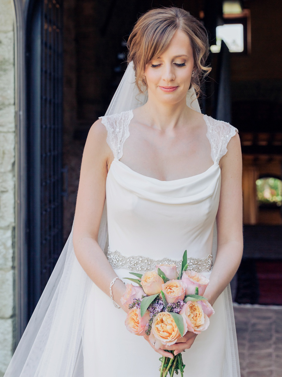 A Sweet Fiat 500 and Stephanie Allin Gown for an Elegant Italian wedding. Images by Charli Photography.